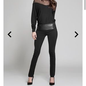 MARCIANO CASEY LEATHER SKINNY PANTS NWT